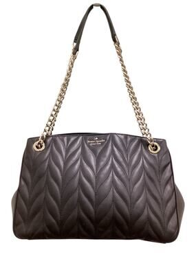 NWOT Kate Spade Purse “Meena Briar Lane”Quilted Leather Chain Handles Black